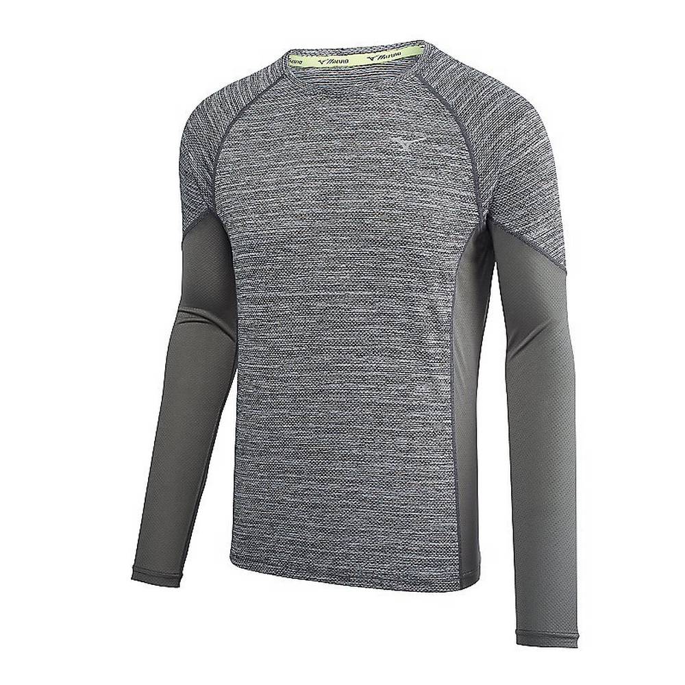 Mizuno Men's Alpha Long Sleeve Tops Black (421585-TRO)